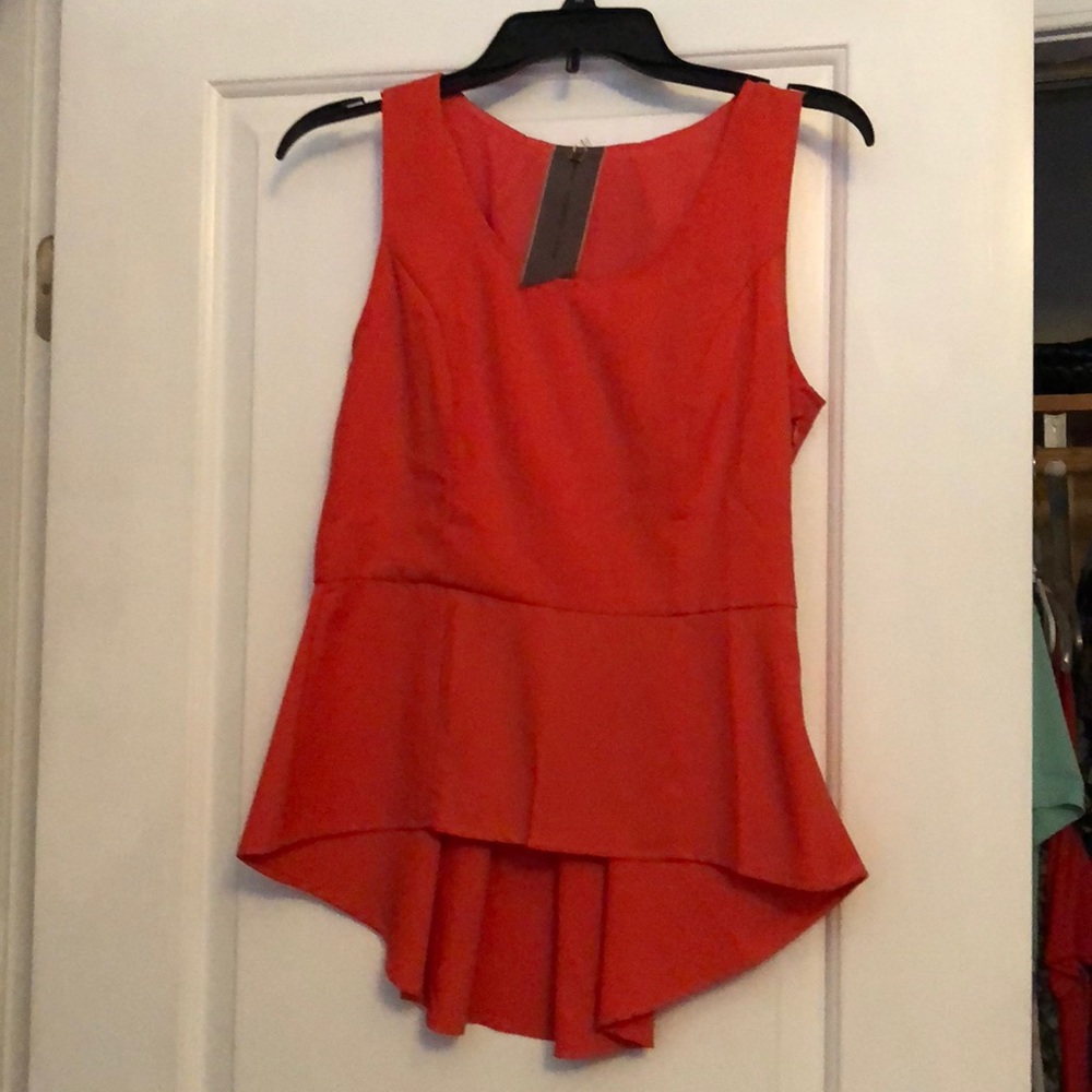 Orange sleeveless top